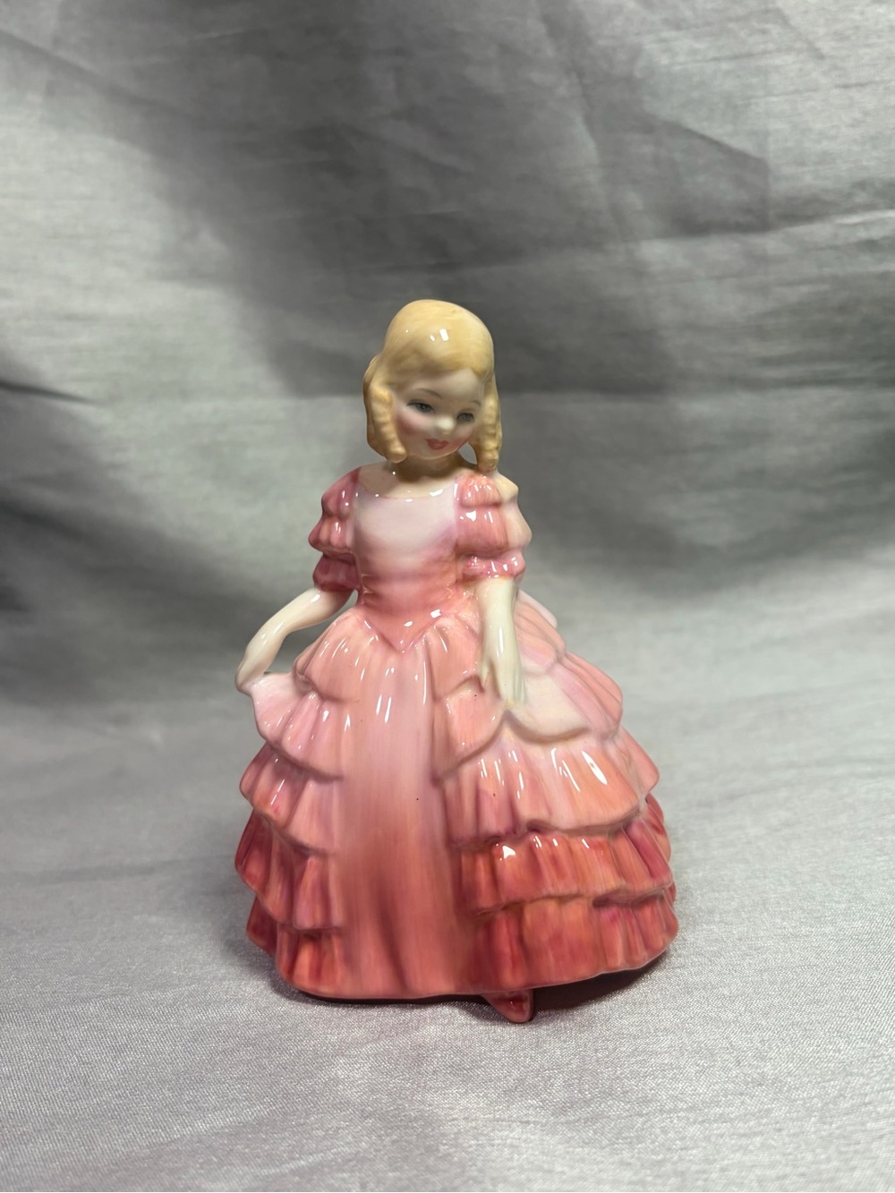 Royal Doulton Vintage Figurine “Rose” HN1368 Girl Pink Dress Porcelain England